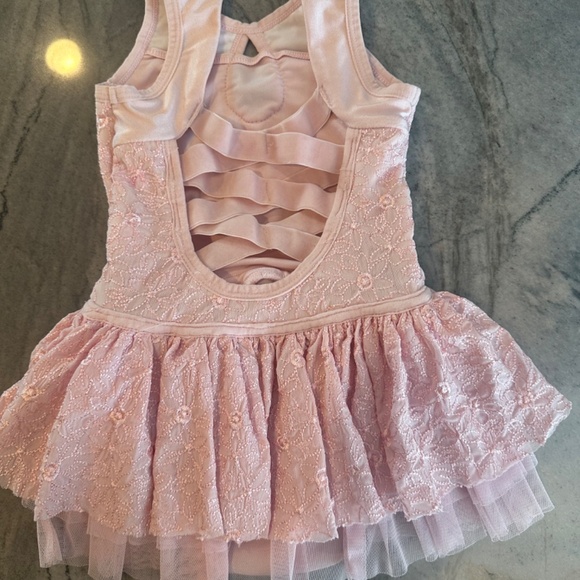 DanzNMotion Embroidered Leotard Dress (2-4t) - Picture 6 of 6
